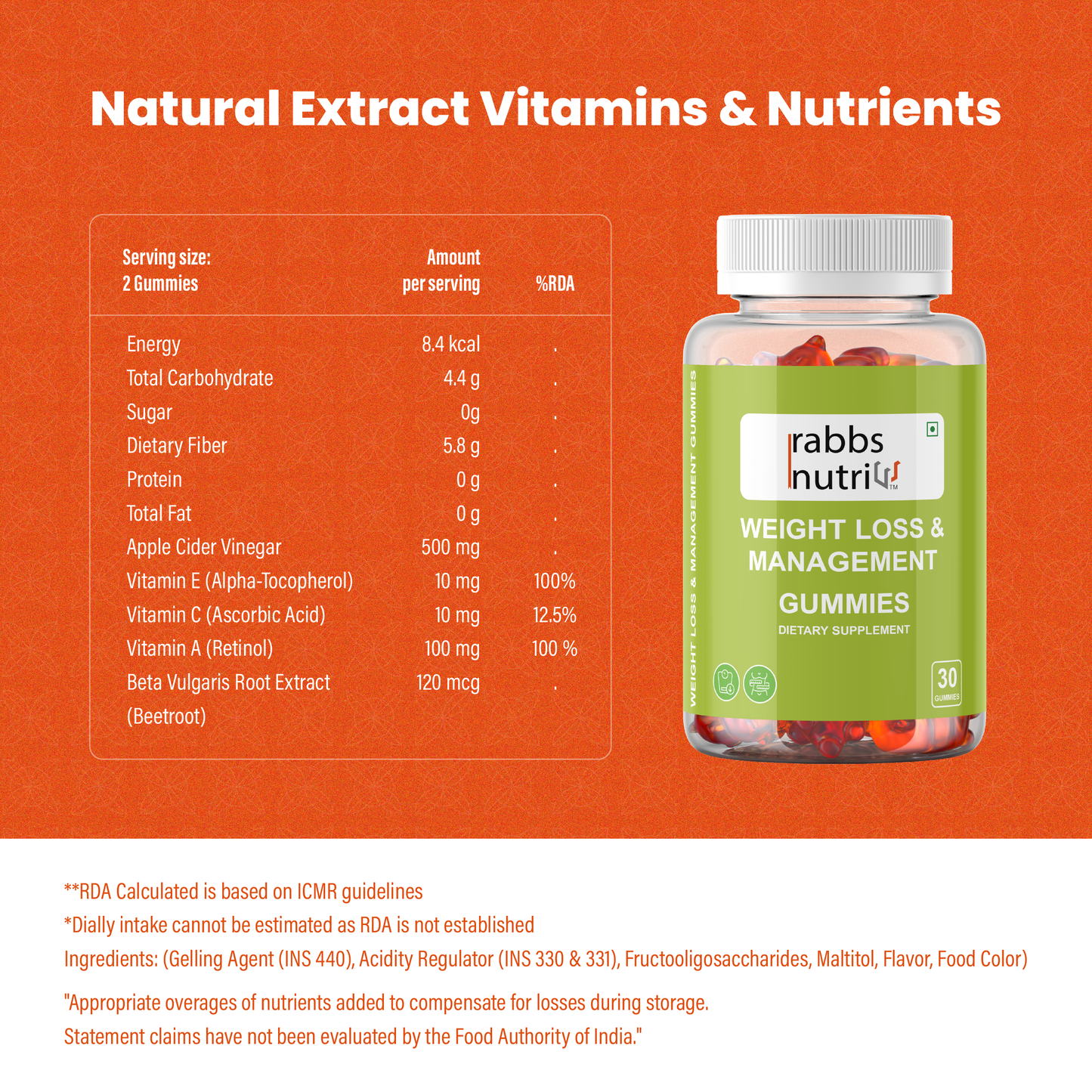 Gummies for Weight Loss | 30 Gummies 40% Discount | Rabbs Nutri | COD avaialble