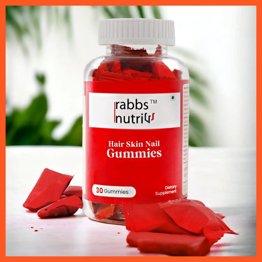 Rabbs Nutri Hair,Skin and Nails (30 Gummies) pack of 1 Supercharge Your Beauty and Health with Rabbs Nutri Hair,Skin and Nails Gummies - Rabbs Nutri