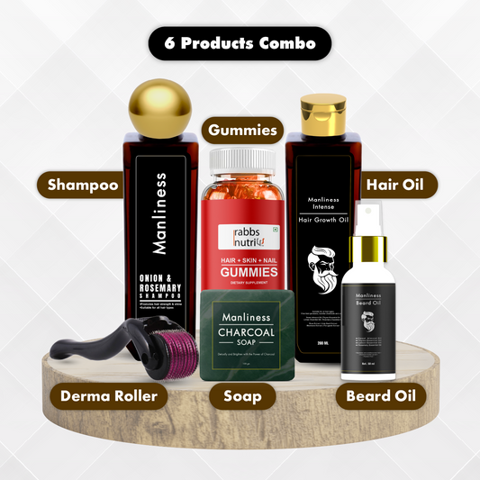 Manliness X Rabbs Nutri Beard Combo (Pack of 6)